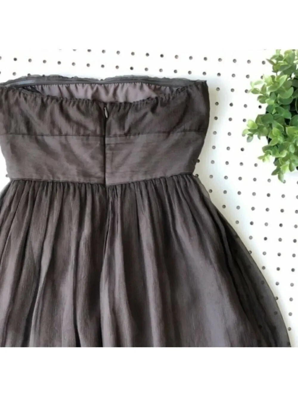 J. Crew Emily 100% Silk Strapless Chiffon Dress Size 0